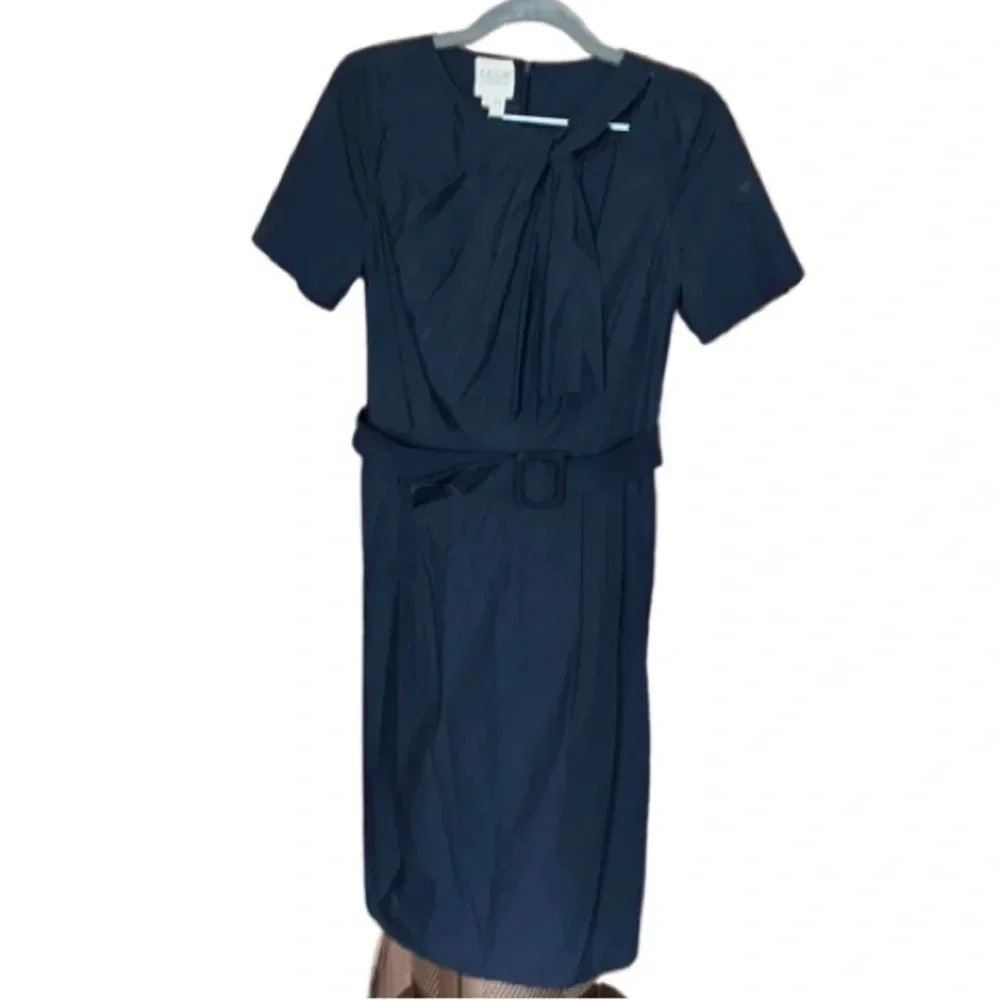 Pauw Amsterdam Navy Blue Cotton Sheath Dress Size 1 Small